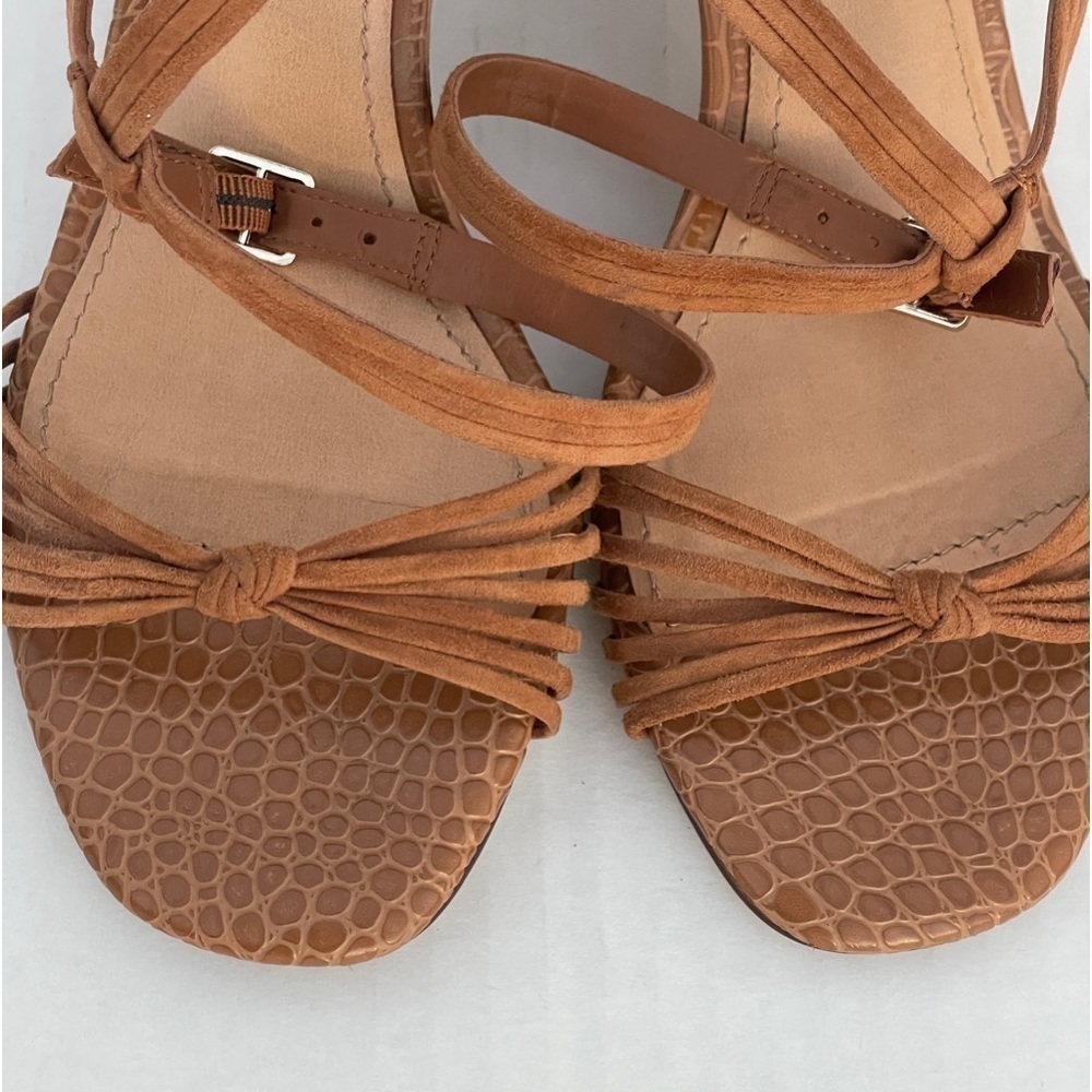 GIBSON LATIMER CORDELIA BROWN SHEEP LEATHER SANDALS SIZE 8 - Picture 4 of 15